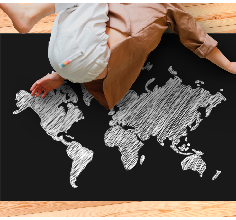 乙烯基地毯采用黑板灰设计 - TenStickers