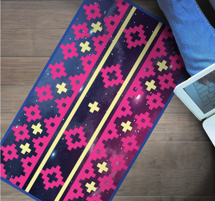 乙烯基地毯几何宇宙图案 - TenStickers