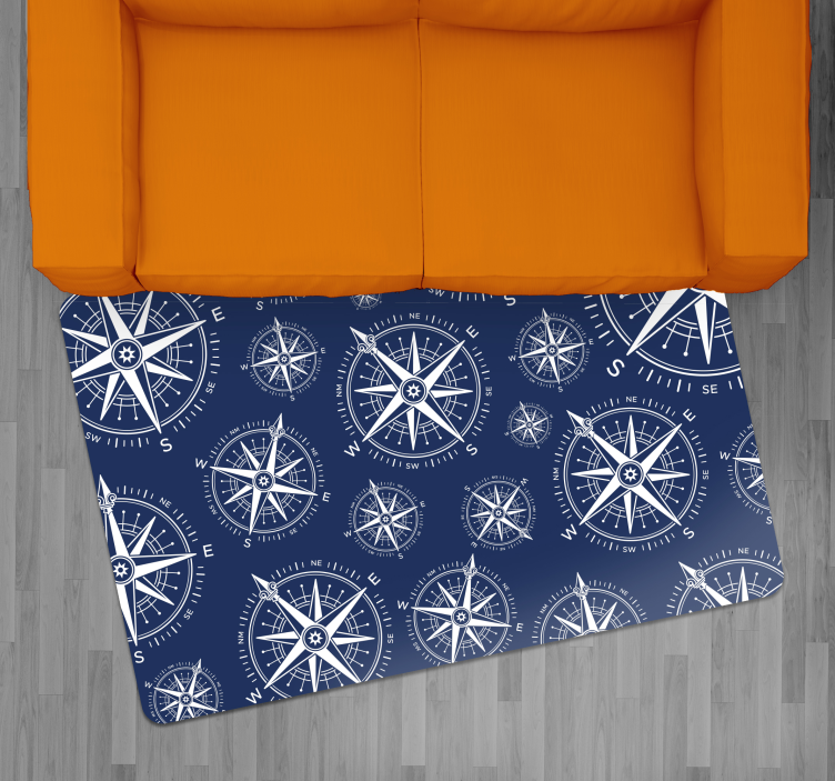 乙烯基地毯 航海罗盘图案 - TenStickers