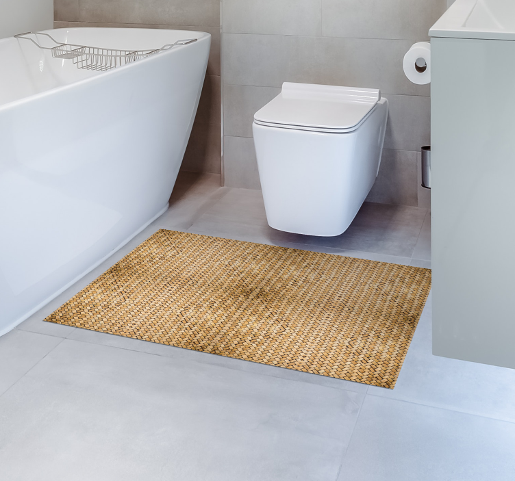 乙烯基地毯浴室 编织竹子 - TenStickers