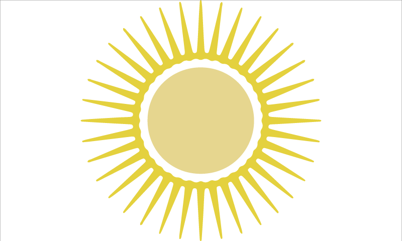 乙烯基地毯白色 黄色太阳 - TenStickers