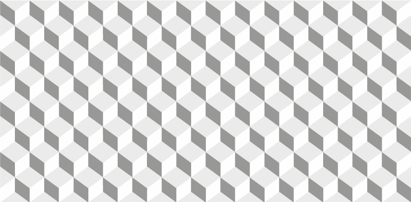 乙烯基厨房地毯 灰色立方体 - TenStickers