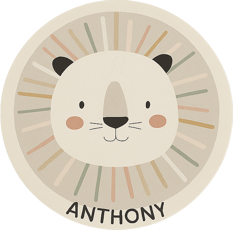 乙烯基地毯 定制米色狮子 - TenStickers