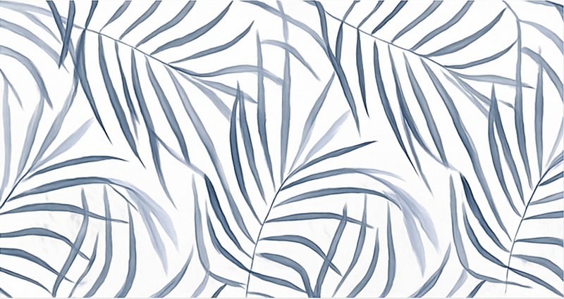 乙烯基地毯蓝色 薄叶设计 - TenStickers