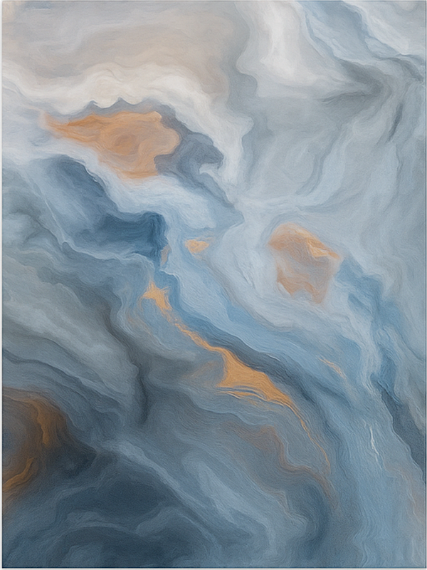 大理石乙烯基地毯 琥珀蓝色调 - TenStickers