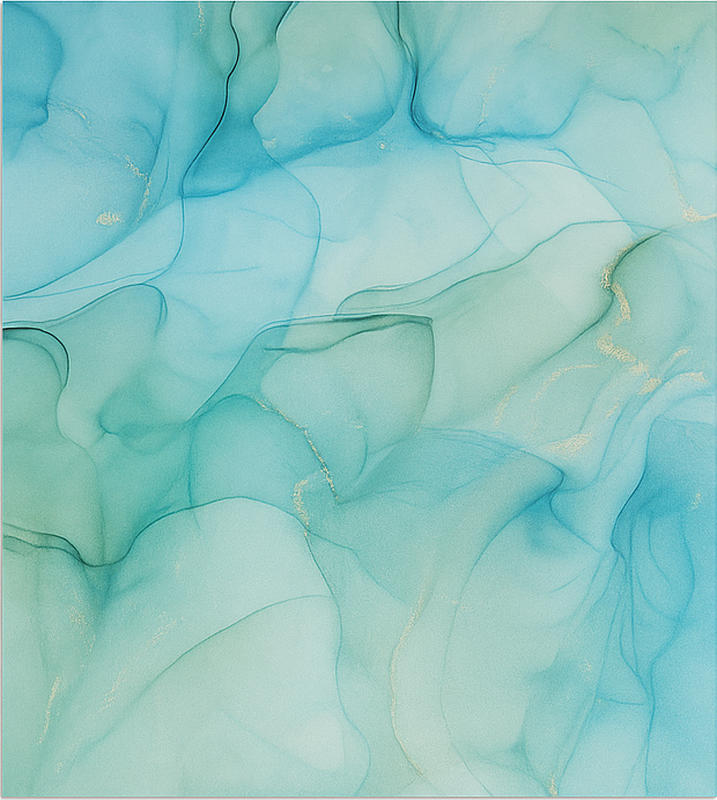 大理石乙烯基地毯 绿松石波浪效果 - TenStickers