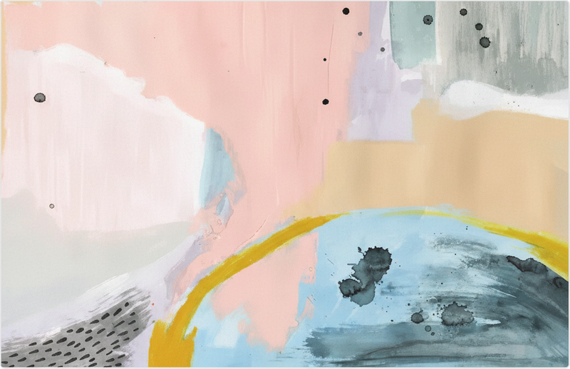 乙烯基地毯客厅 彩色艺术 - TenStickers