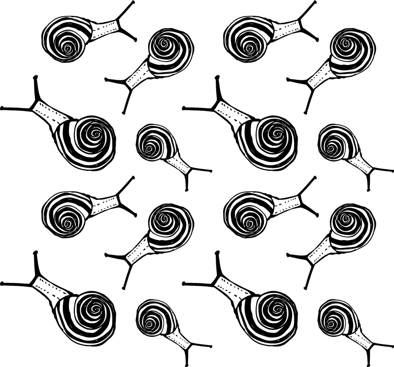 乙烯基地毯动物蜗牛组合 - TenStickers