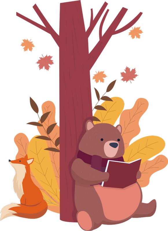 乙烯基地毯动物树与动物 - TenStickers