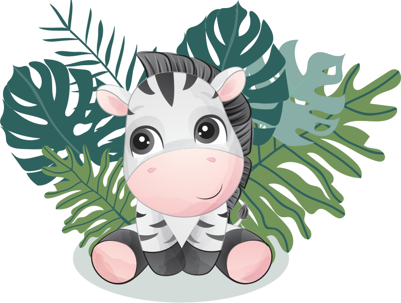 乙烯基地毯动物非洲野生斑马 - TenStickers