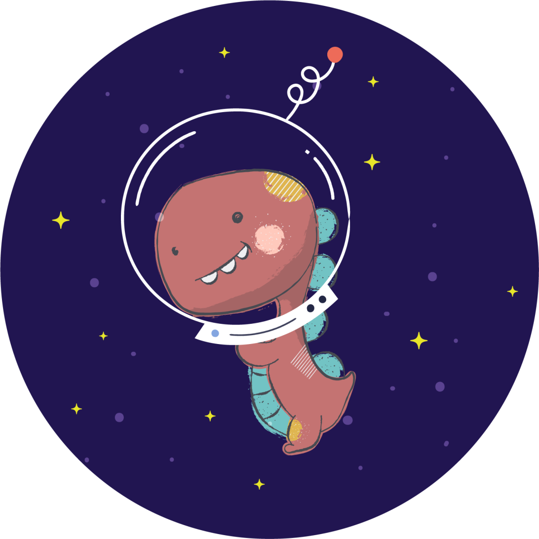 乙烯基地毯动物太空霸王龙 - TenStickers