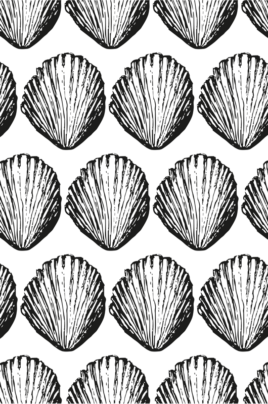 乙烯基地毯动物复古海贝壳图案 - TenStickers