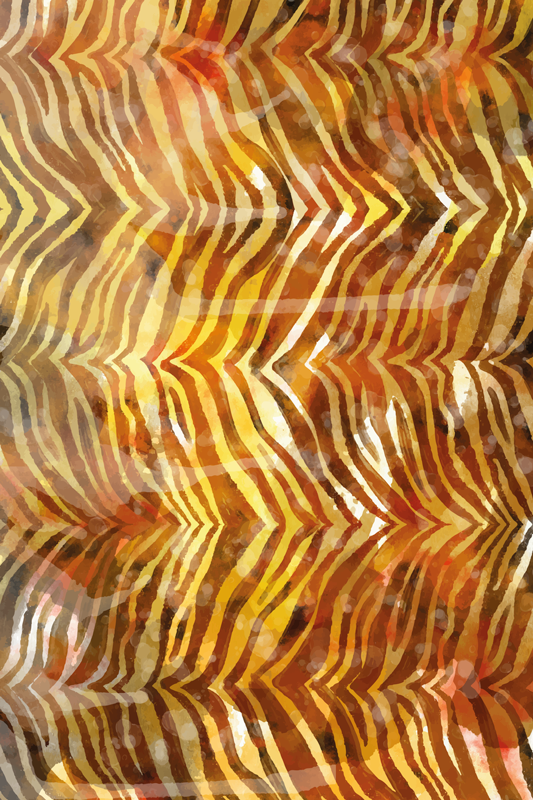 乙烯基地毯动物水彩斑马纹理 - TenStickers