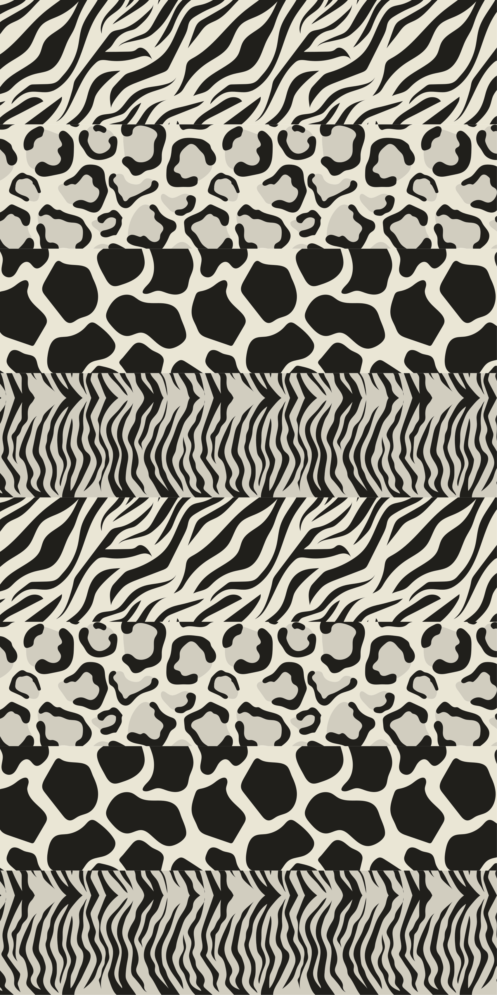 乙烯基地毯动物四种不同设计 - TenStickers