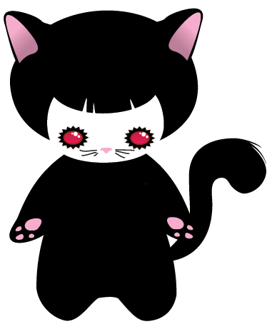 乙烯基地毯动物可爱小猫怪兽 - TenStickers