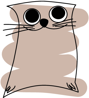 乙烯基地毯动物棕色绘画猫 - TenStickers