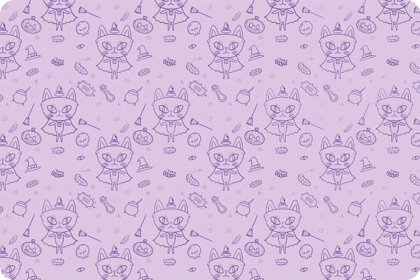 乙烯基地毯动物女巫猫卡通 - TenStickers