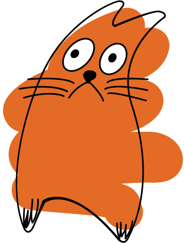 乙烯基地毯动物橙色原版轮廓 - TenStickers