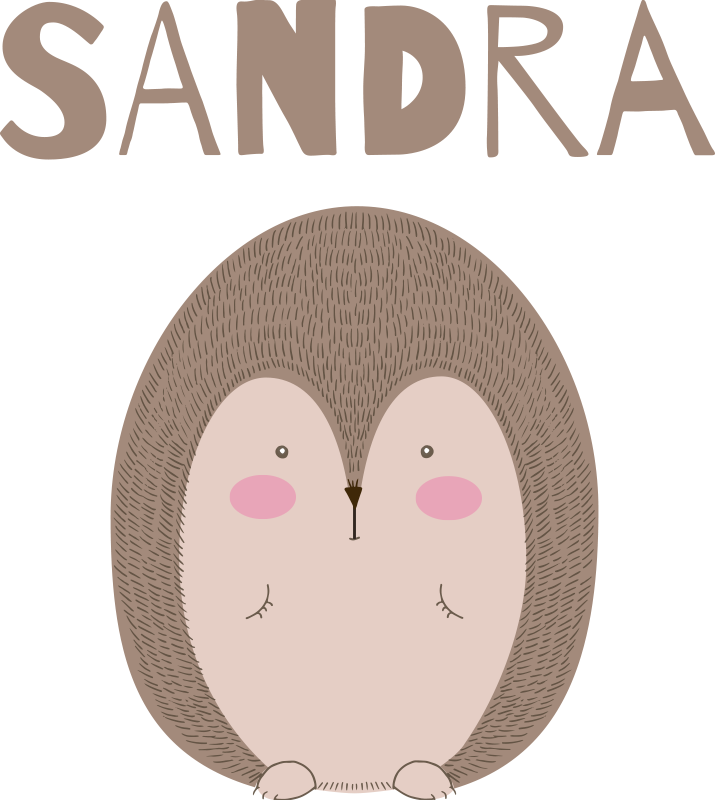 乙烯基地毯动物可爱刺猬角色 - TenStickers