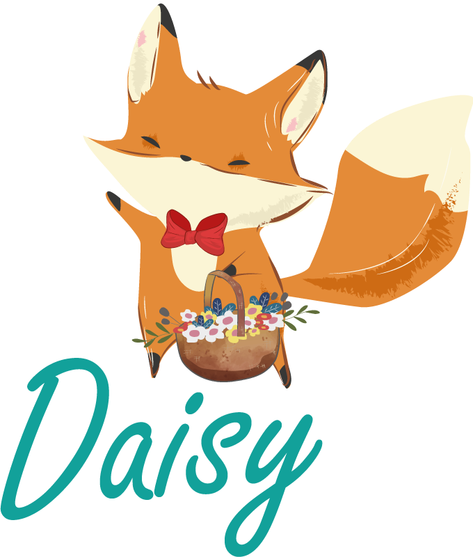 乙烯基地毯动物活泼狐狸角色 - TenStickers