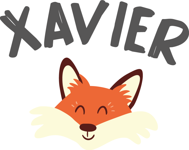 乙烯基地毯动物顽皮狐狸头 - TenStickers