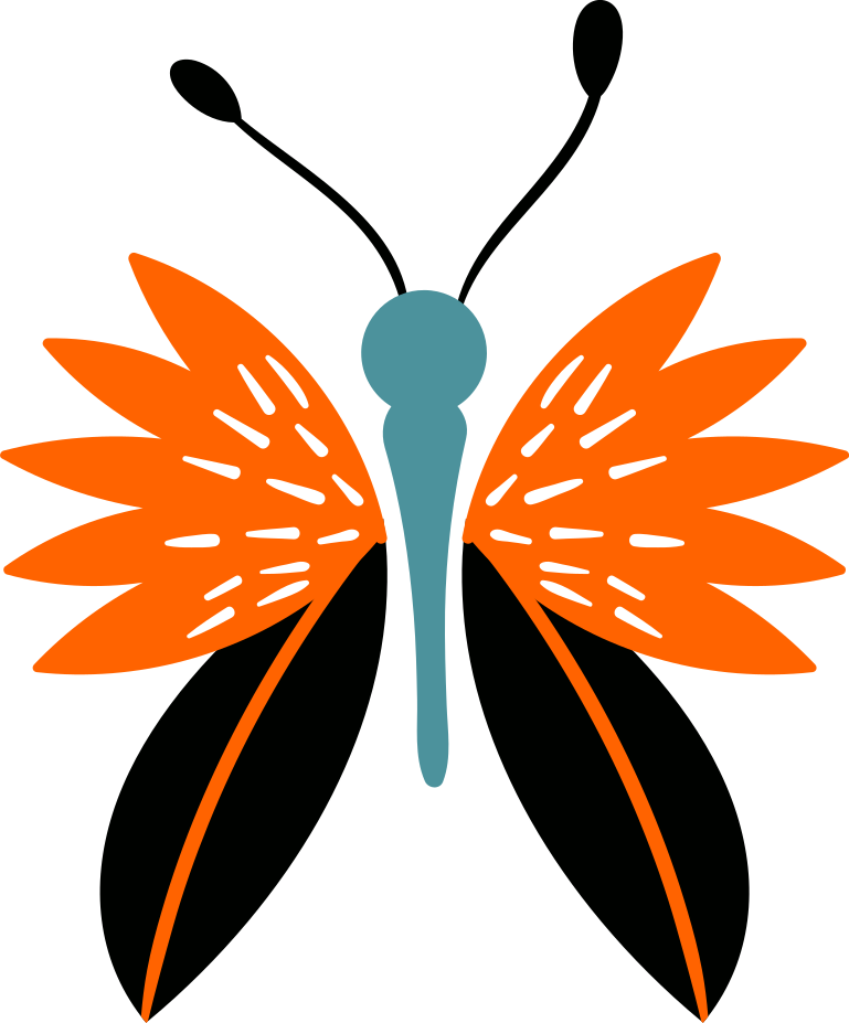 乙烯基地毯动物色彩斑斓的蝴蝶装饰 - TenStickers