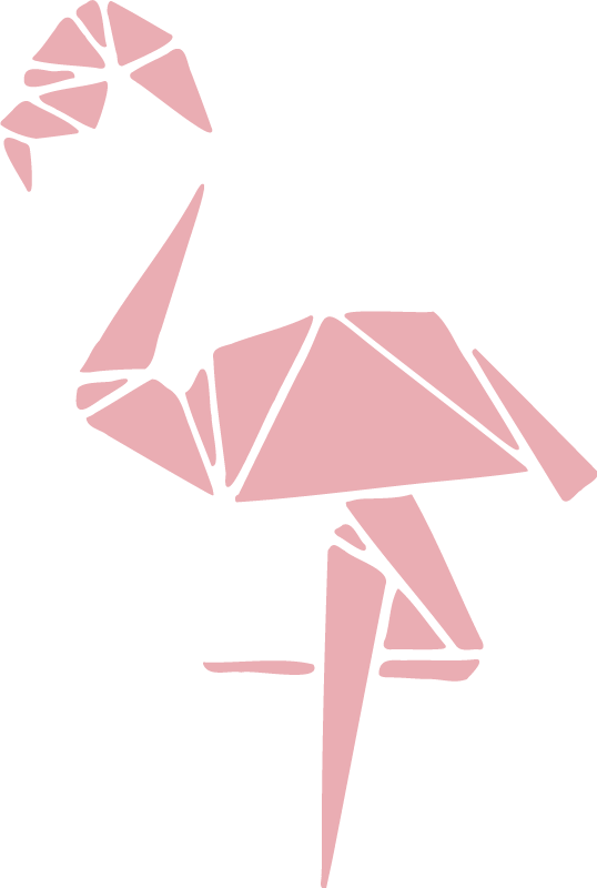 乙烯基地毯动物时尚火烈鸟设计 - TenStickers