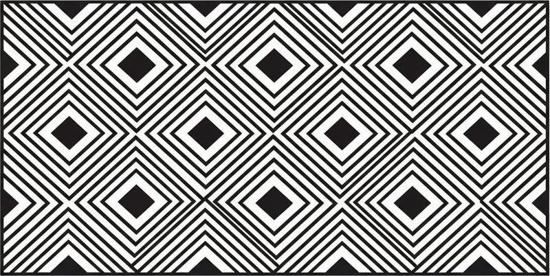 乙烯基厨房地毯大方菱形格子 - TenStickers