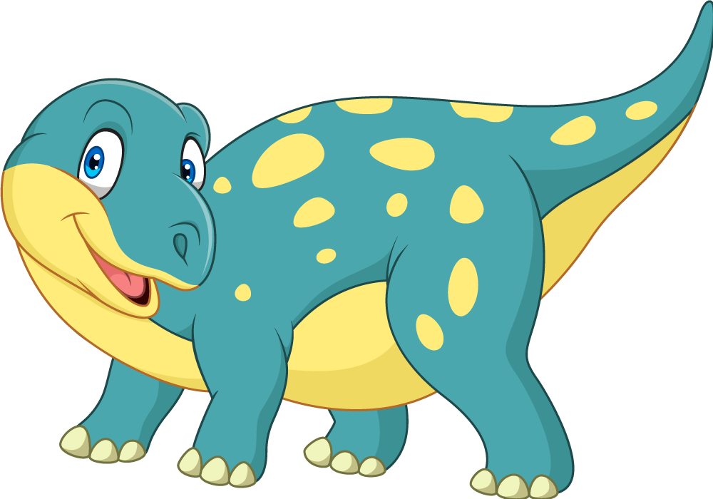 乙烯基地毯动物快乐的动画恐龙 - TenStickers