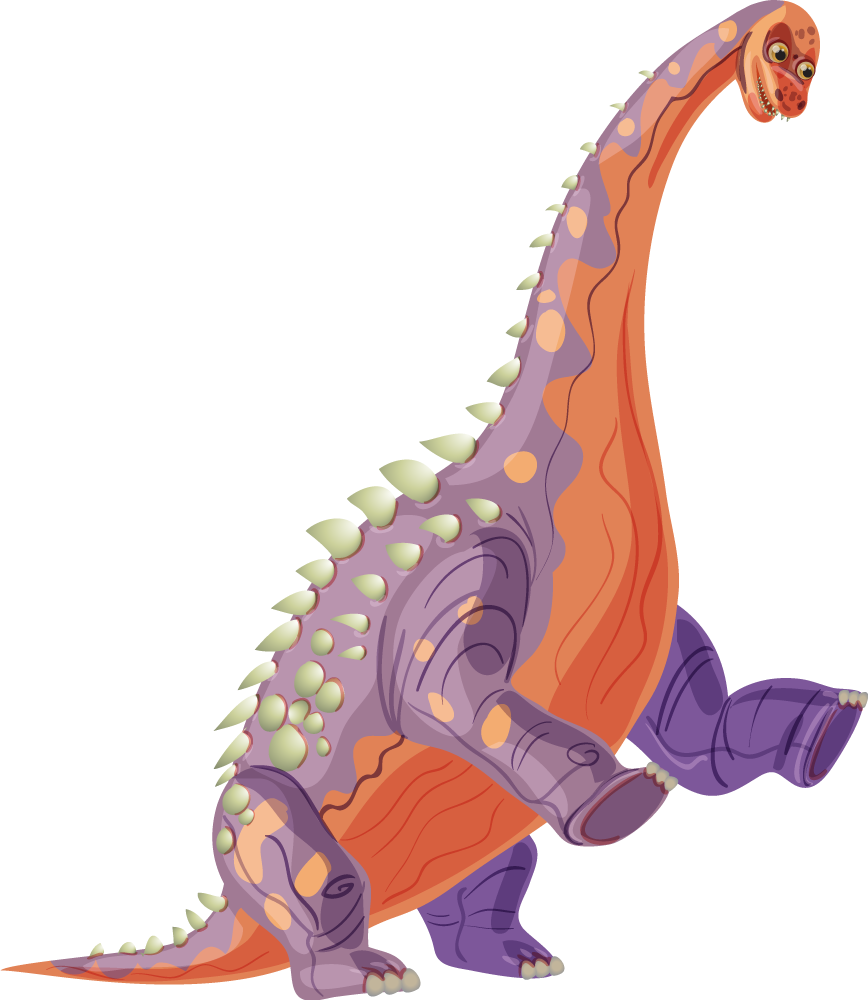 乙烯基地毯动物 彩色恐龙角色 - TenStickers