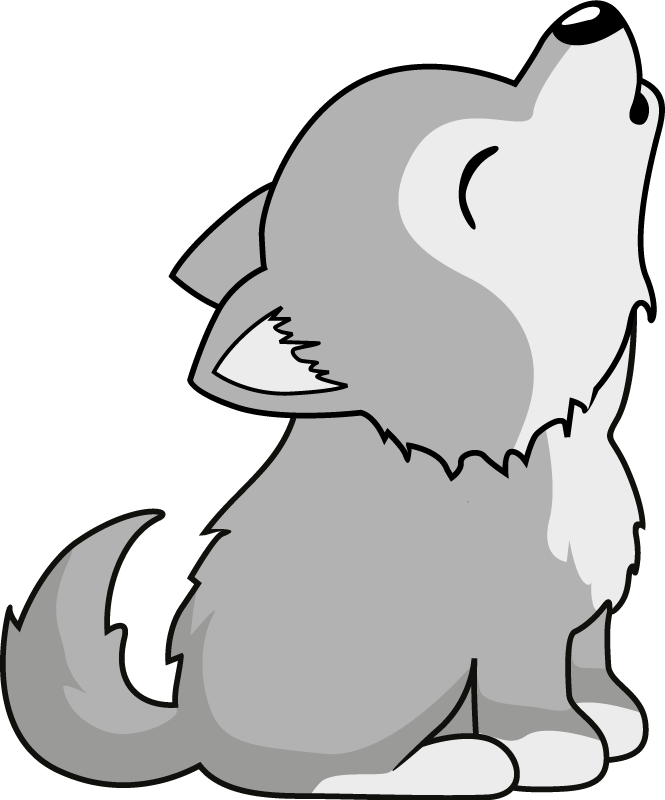 乙烯基地毯动物嚎叫犬插图 - TenStickers