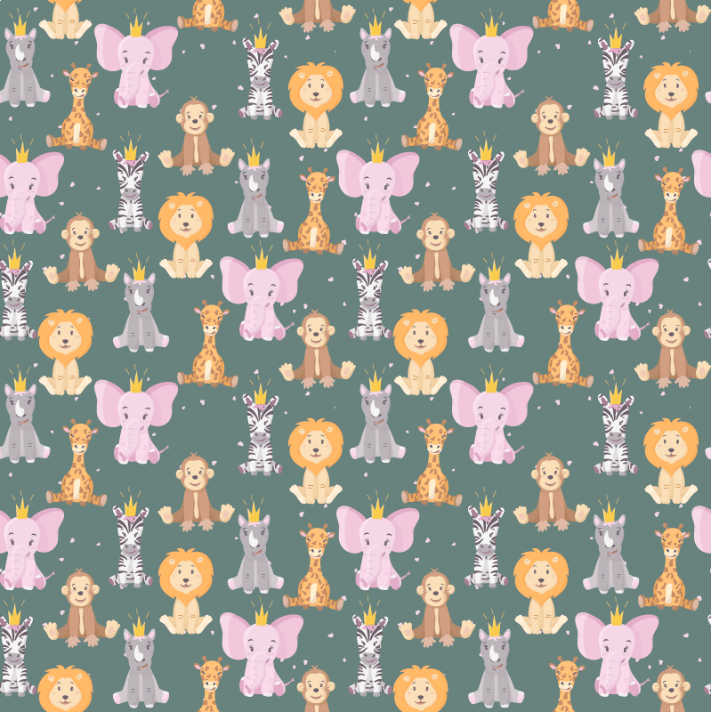 乙烯基地毯动物展现迷人动物特征 - TenStickers