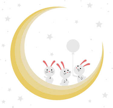 乙烯基地毯动物适合宝宝房间的兔子 - TenStickers