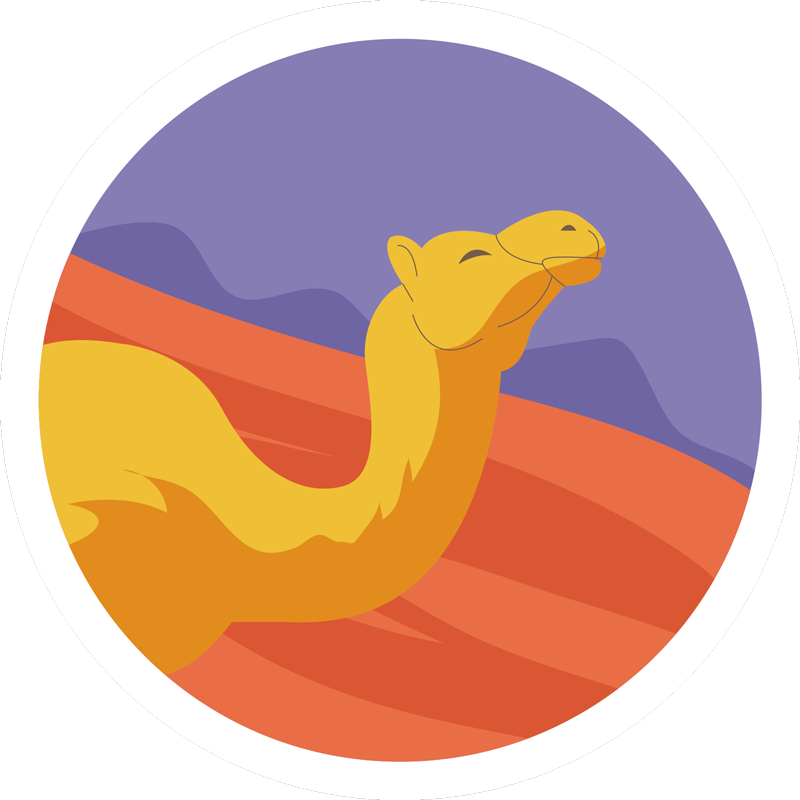 乙烯基地毯动物沙漠动物 - TenStickers