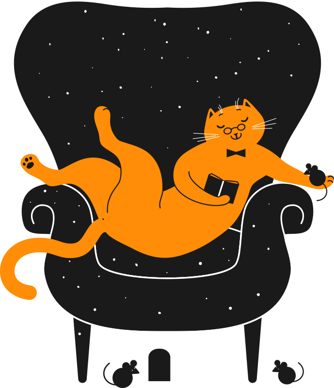 乙烯基地毯动物猫与鼠 - TenStickers