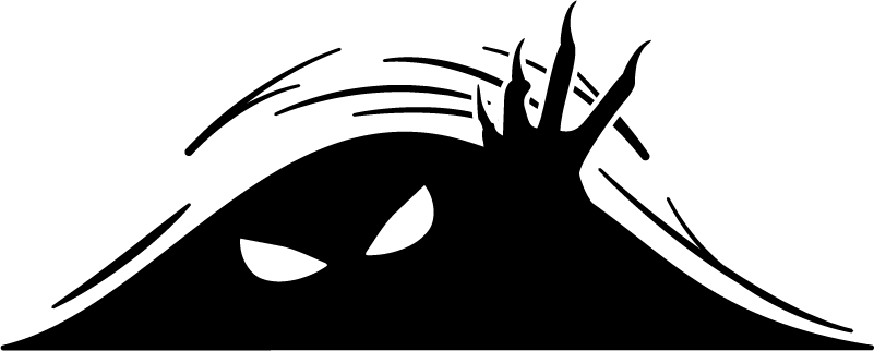 乙烯基地毯万圣节怪物探出头来 - TenStickers