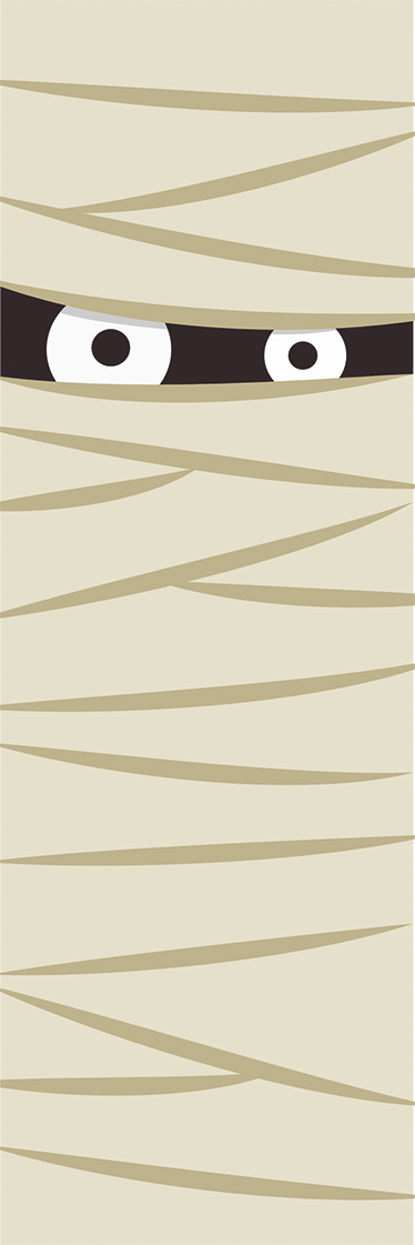 乙烯基地毯万圣节木乃伊眼睛 - TenStickers