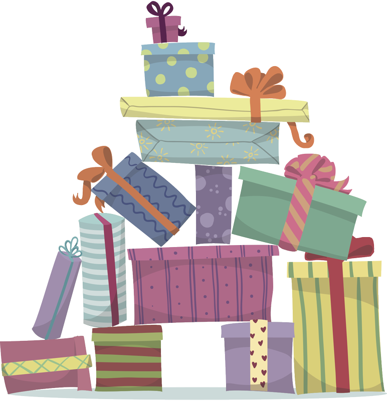 乙烯基地毯圣诞礼物山 - TenStickers