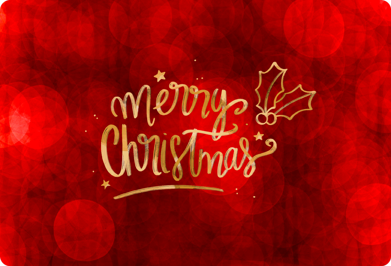 乙烯基地毯圣诞红色笔记本电脑祝圣诞快乐 - TenStickers