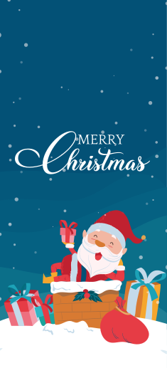 乙烯基地毯圣诞我们与圣诞老人共度快乐圣诞 - TenStickers