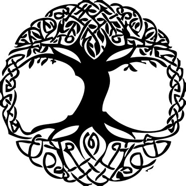 乙烯基花草地毯适用于黑色celta树 - TenStickers