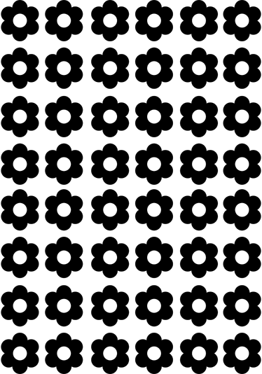 乙烯基花草地毯 花卉图案贴纸薄膜 - TenStickers