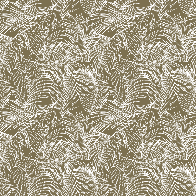 乙烯基花草地毯优雅的棕色叶子 - TenStickers