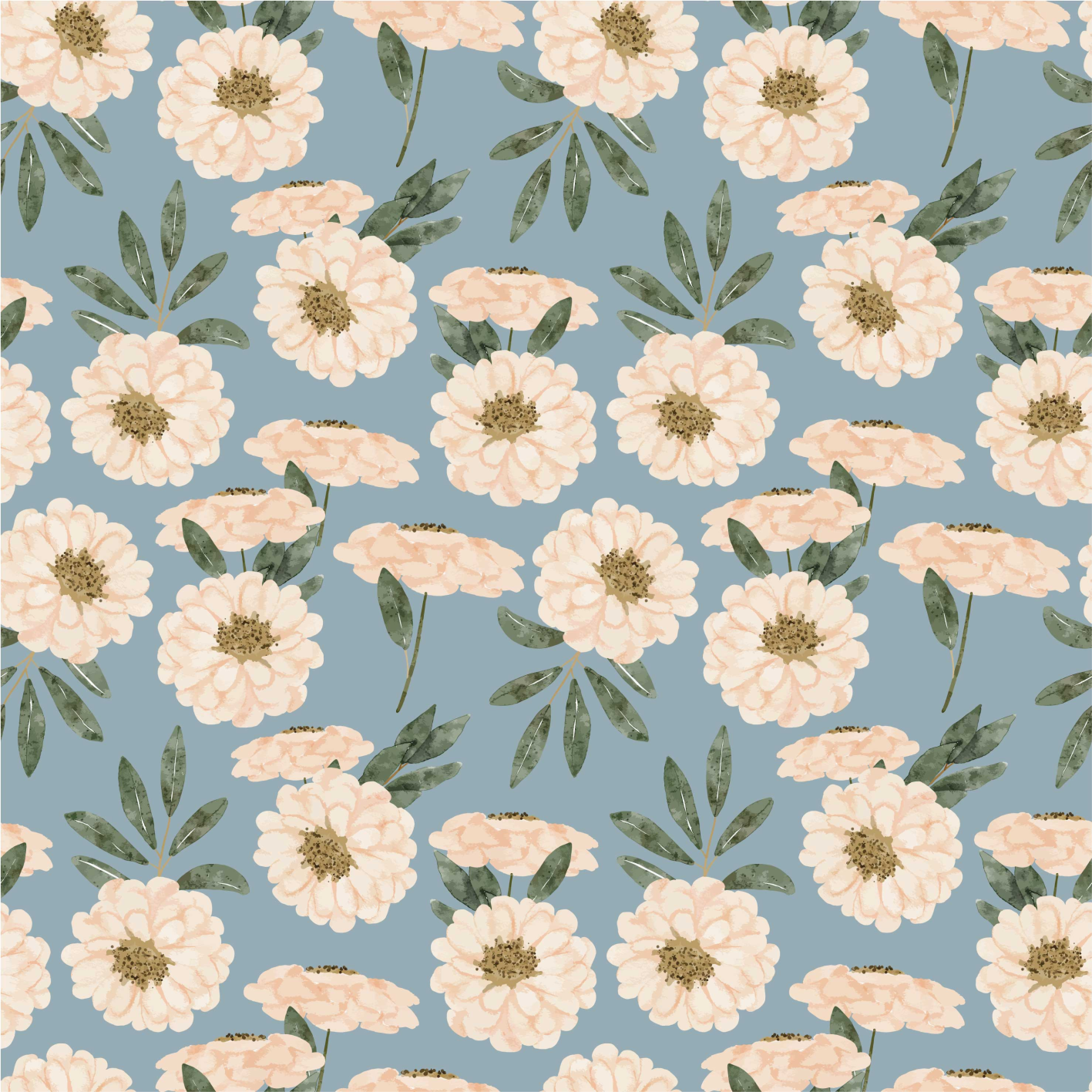 乙烯基花草地毯与异域风情涂料相结合 - TenStickers