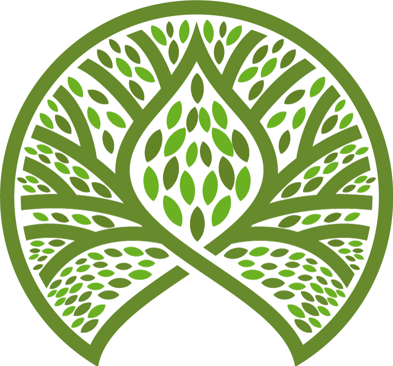 乙烯基花草地毯绿意自然徽章 - TenStickers