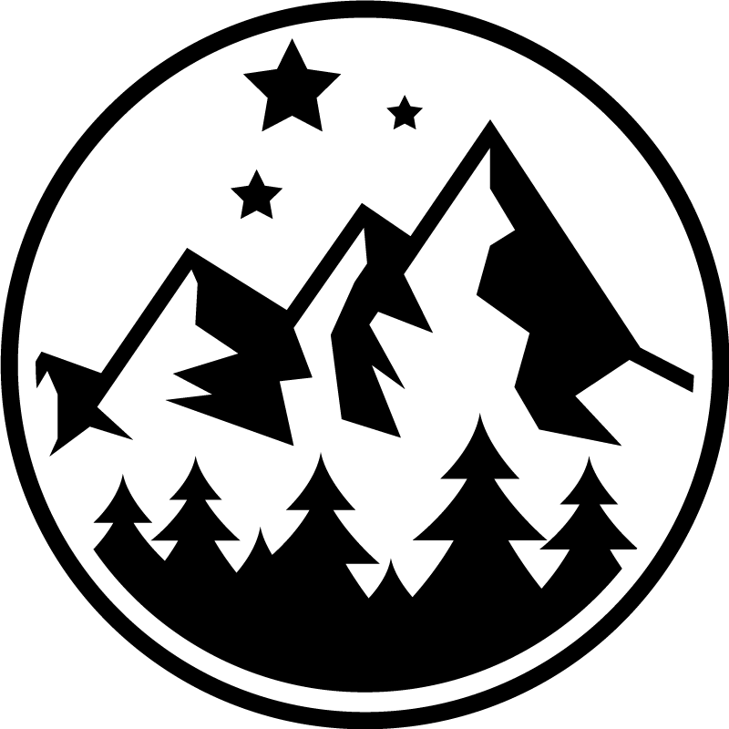 乙烯基花草地毯山林风光场景 - TenStickers