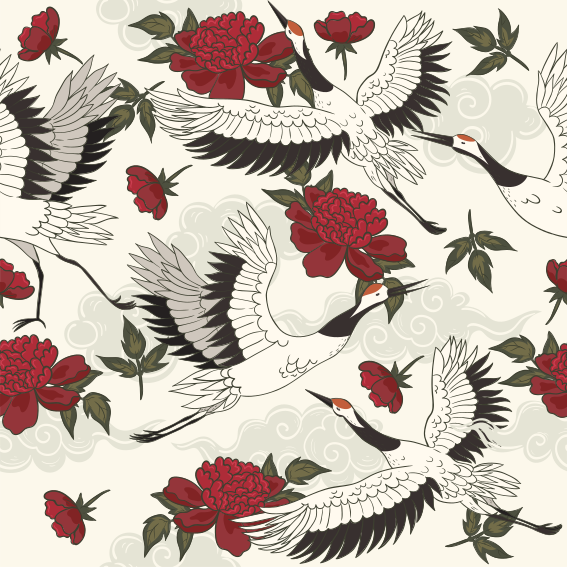 乙烯基花草地毯带来宁静的自然色调 - TenStickers