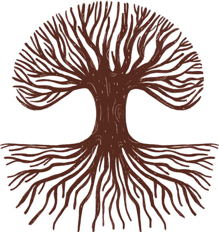 乙烯基花草地毯生命之树长根 - TenStickers