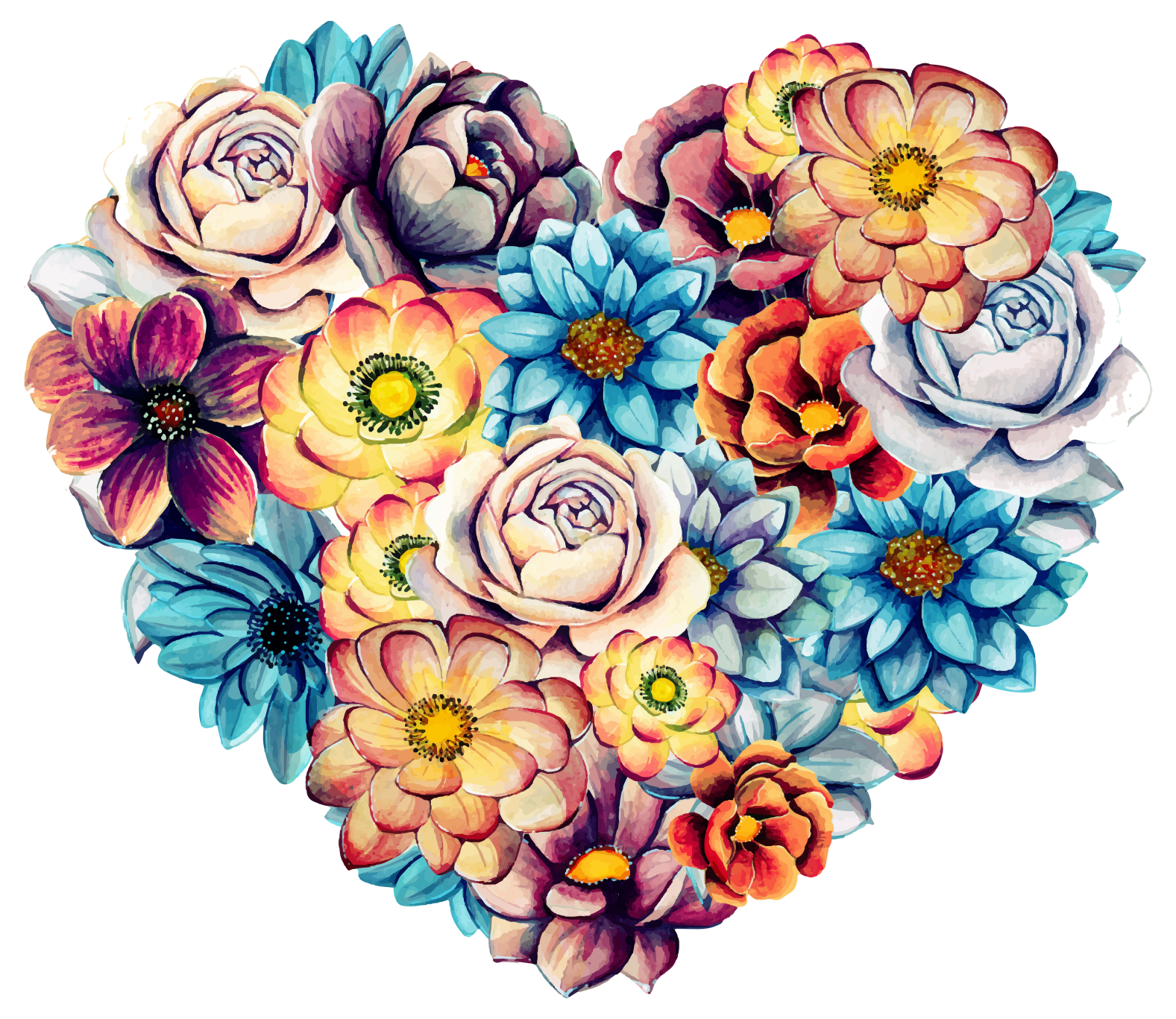 乙烯基花草地毯 美丽花心满载鲜花 - TenStickers