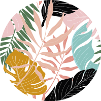 乙烯基花草地毯色彩斑斓的抽象花卉图案 - TenStickers